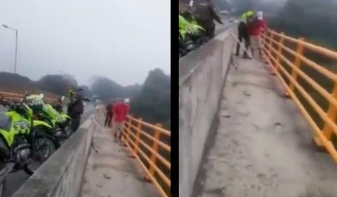 Anciano intenta saltar de puente en Ibagué