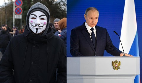 Anonymous vs Vladimir Putin