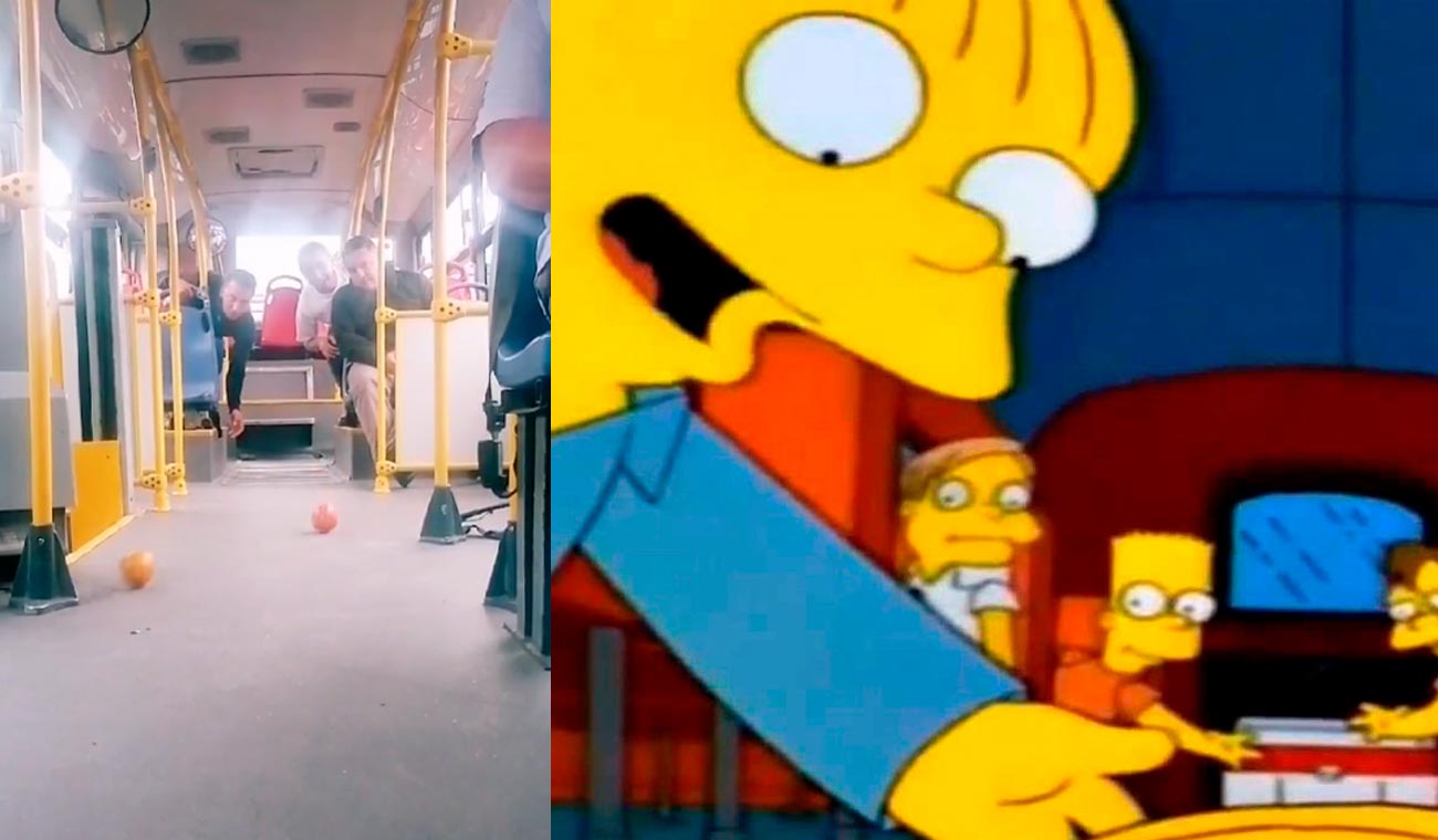 Carrera de frutas en los Simpson