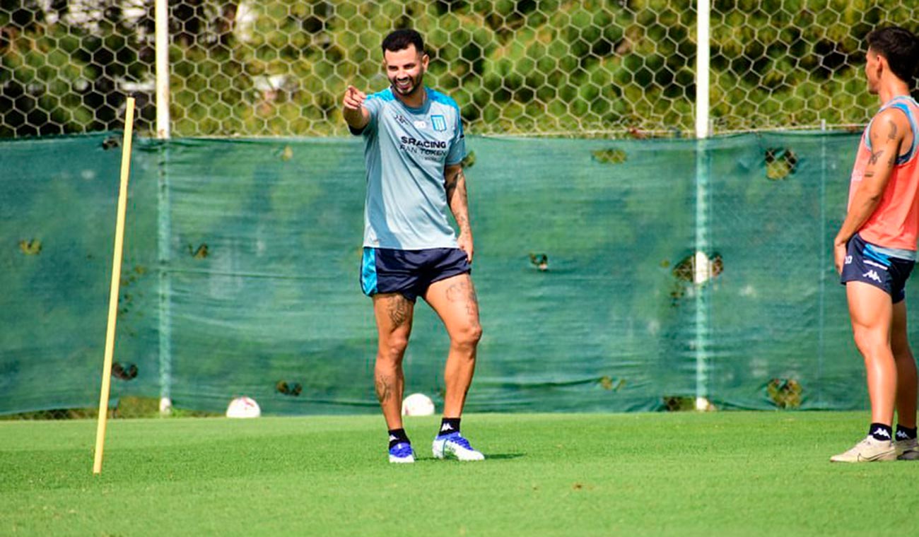 Edwin Cardona entrena con el Racing