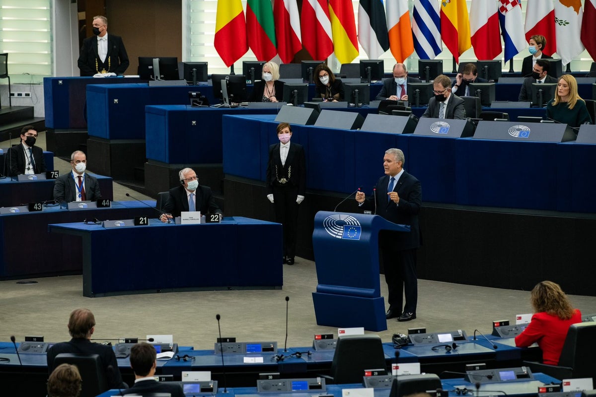 Presidente Iván Duque en el Parlamento Europeo