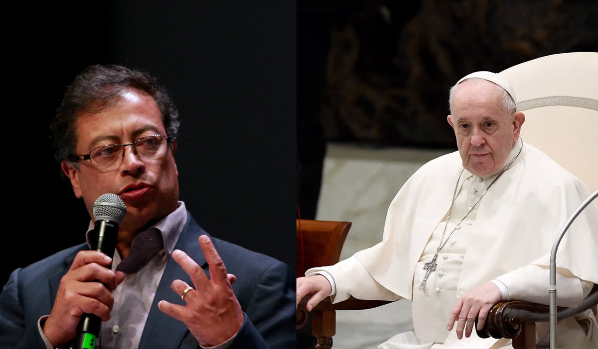 Gustavo Petro y Papa Francisco