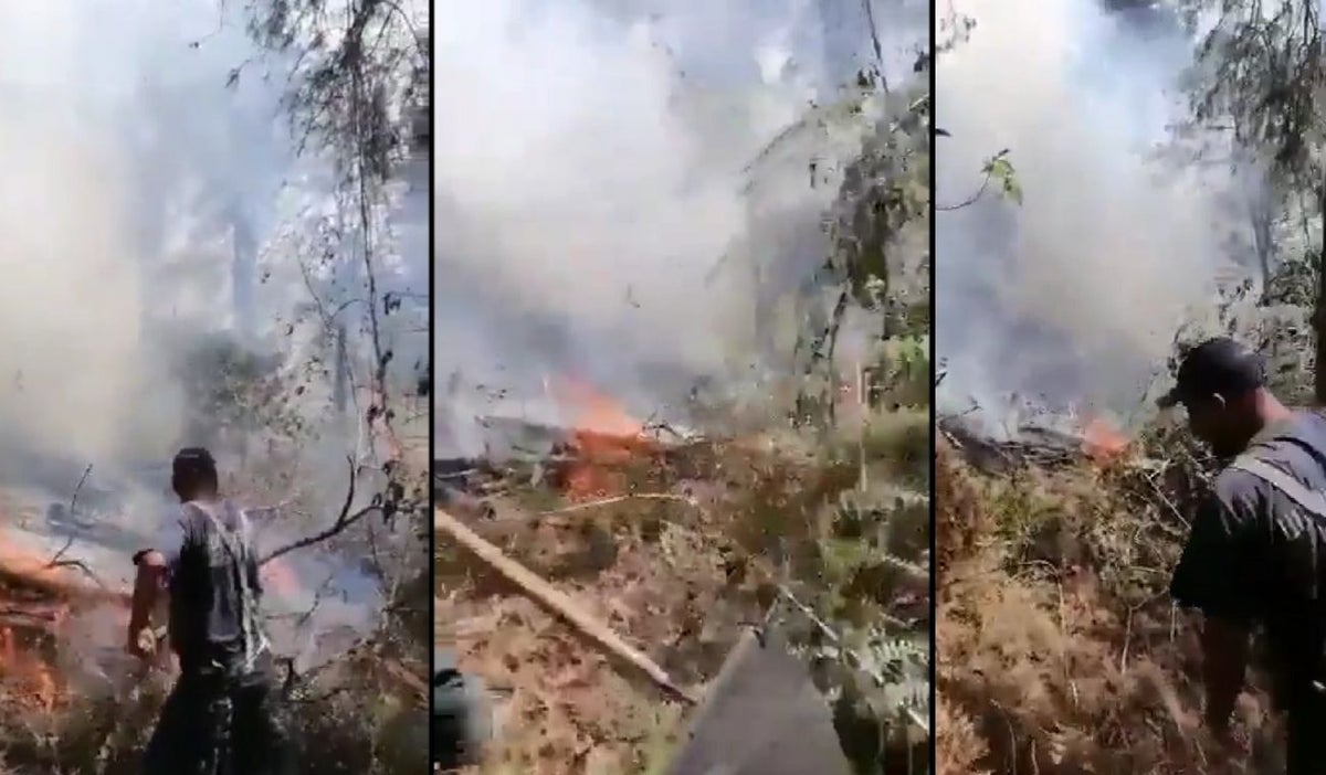 Incendio forestal en Santander