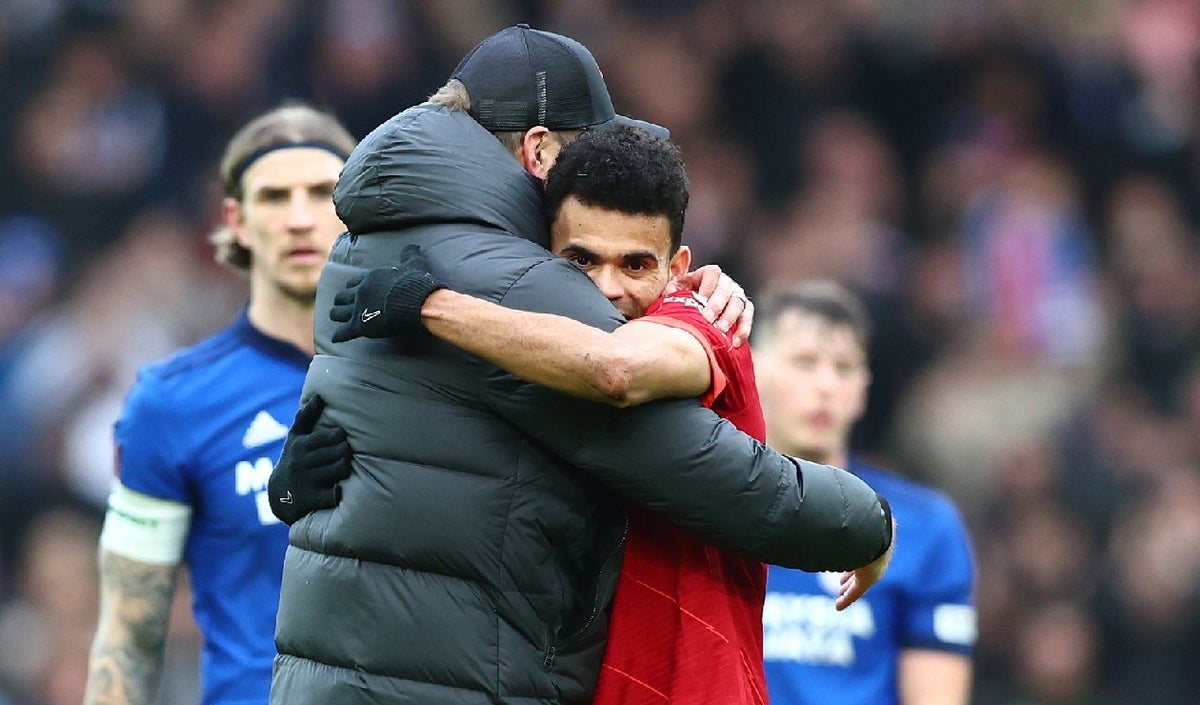 Jurgen Klopp y Luis Díaz