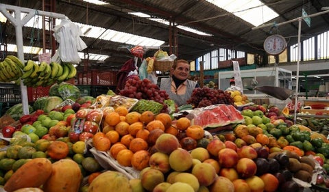Mercado de frutas y verduras