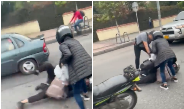 Motociclistas pelean en la Avenida Boyacá con Suba