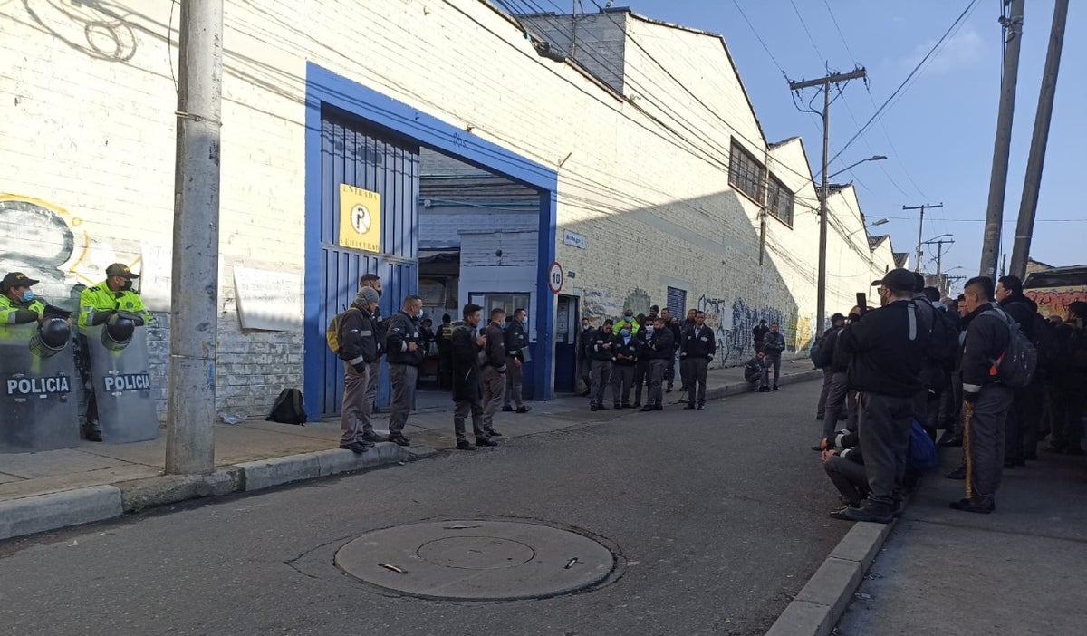 Protesta de conductores del Sitp en Bogotá