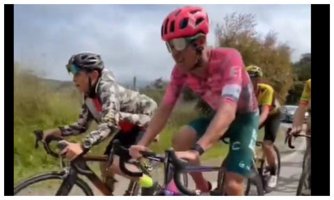 Rigoberto Urán y el niño que entrenó con él