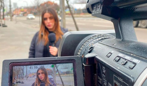 Sol Macaluso, periodista en Kiev