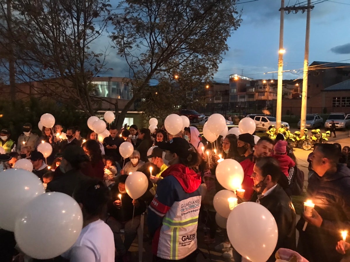 Velatón en homenaje a menor que falleció en atentado en el sur de Bogotá