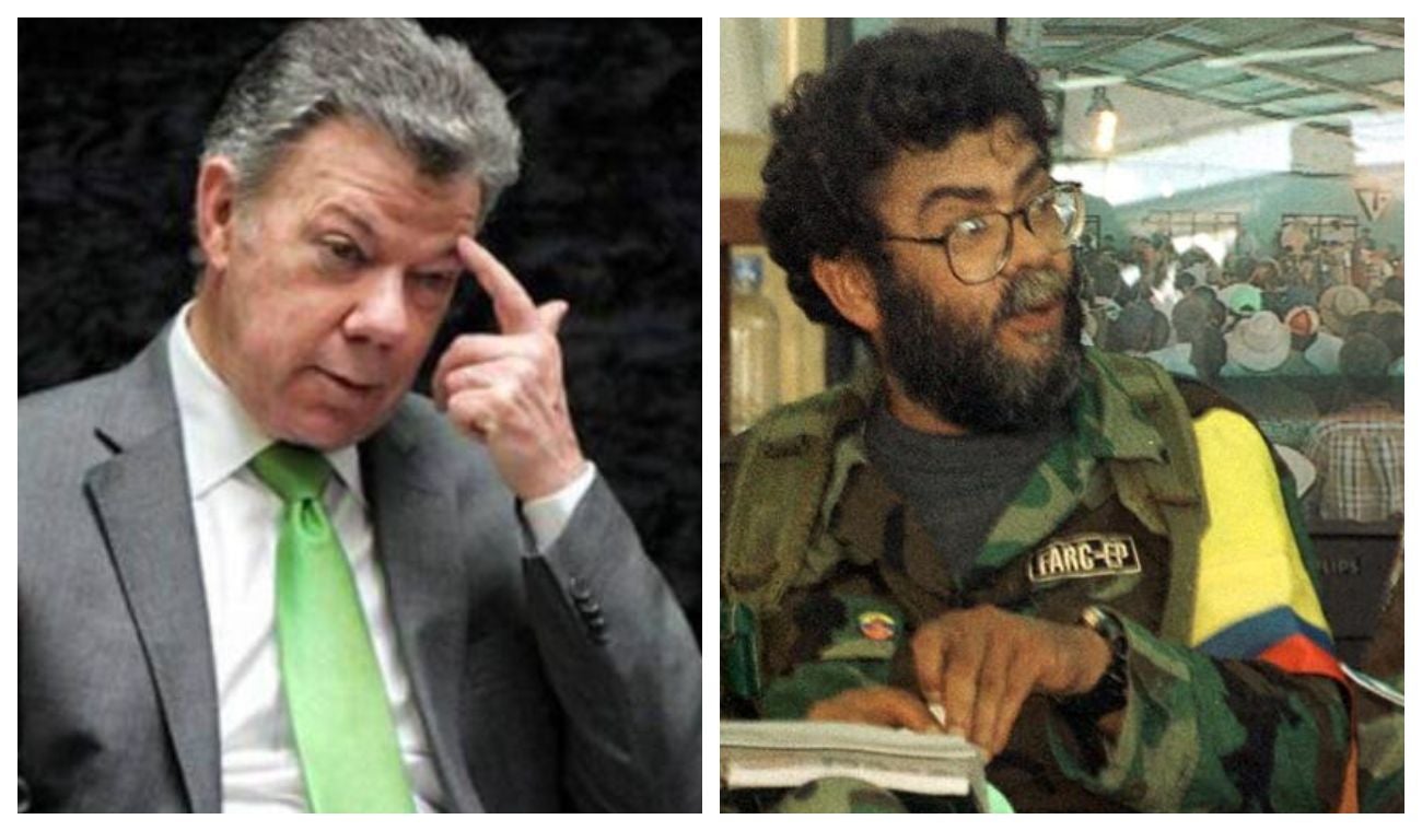 'Alfonso Cano' y Juan Manuel Santos