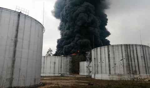 Zona de ataque en Ucrania