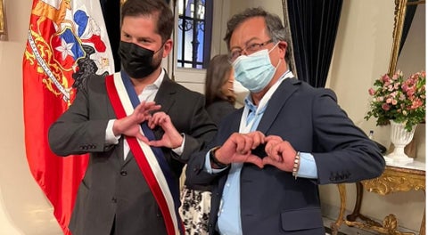 Gabriel Boric y Gustavo Petro