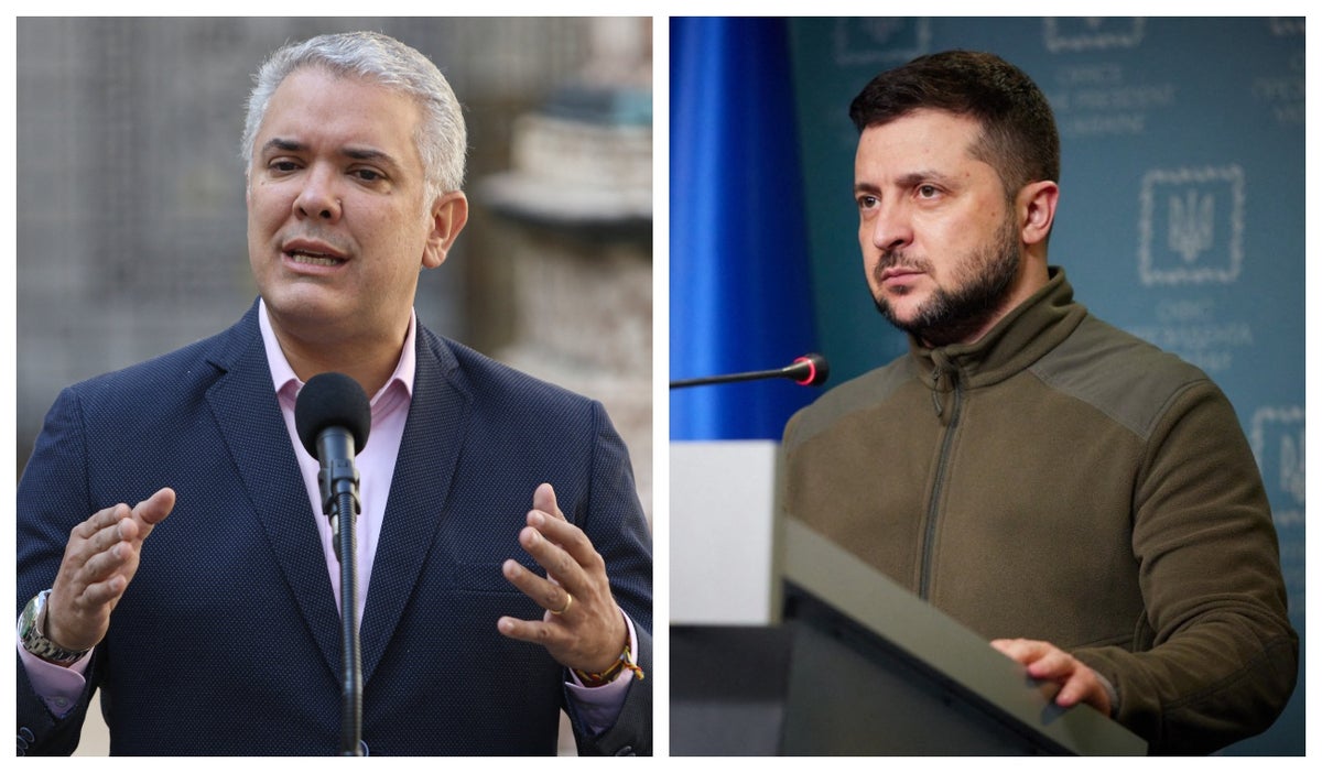 Presidentes Duque y Zelensky, de Colombia y Ucrania