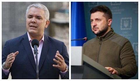 Presidentes Duque y Zelensky, de Colombia y Ucrania