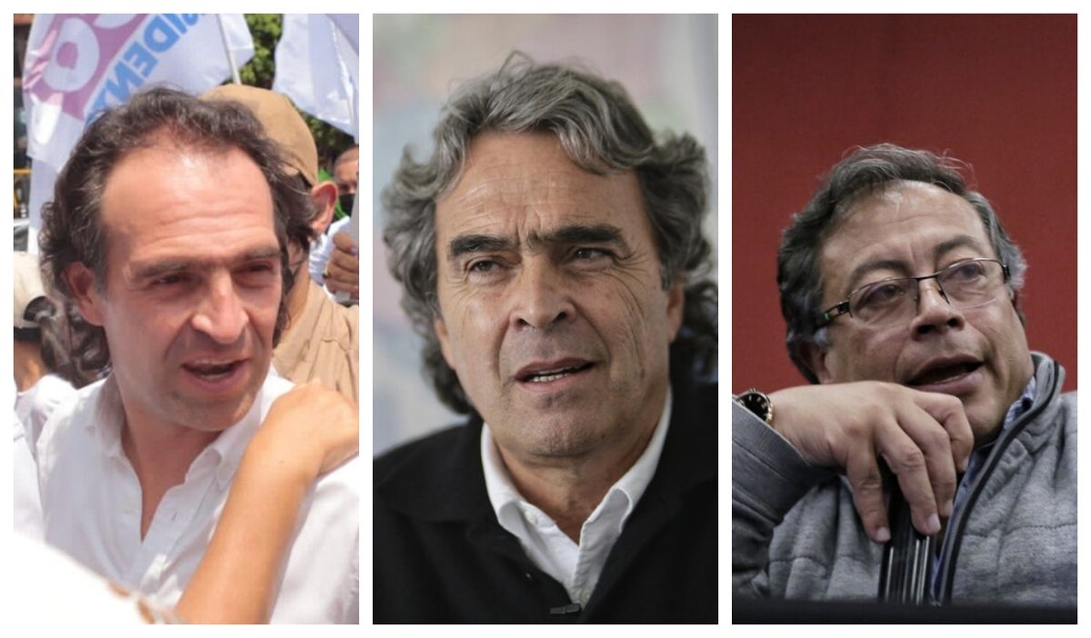 Federico Gutiérrez, Sergio Fajardo y Gustavo Petro, candidatos presidenciales