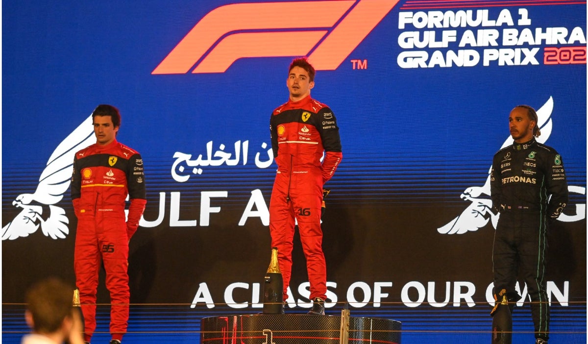 Charles Leclerc lideró el podio del Gran Premio de Baréin