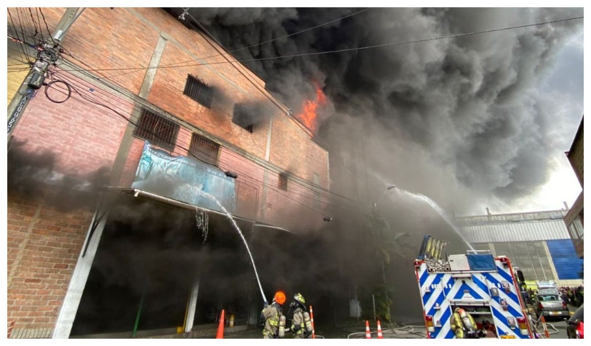 Incendio en Medellín