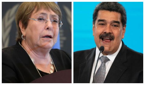 Nicolás maduro y Michelle bachelet