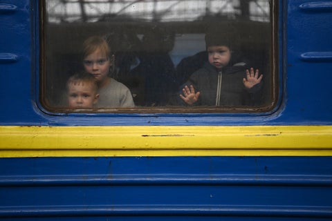 Niños refugiados de Ucrania