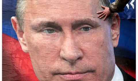 Póster de Vladimir Putin, presidente ruso