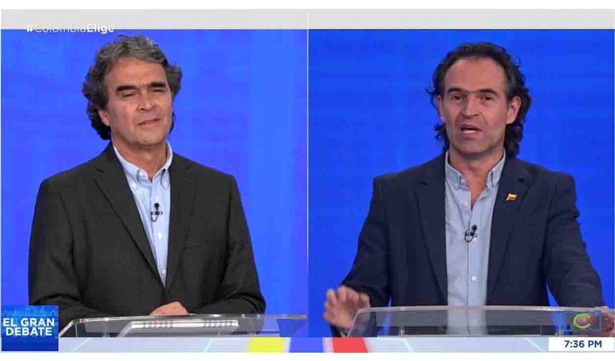 Sergio Fajardo y Federico Gutiérrez en El Gran Debate