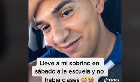 Video: hombre distraído llevó a su sobrino un sábado al colegio