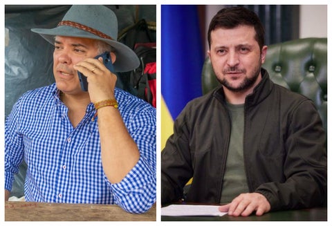 Iván Duque y Volodimir Zelenski