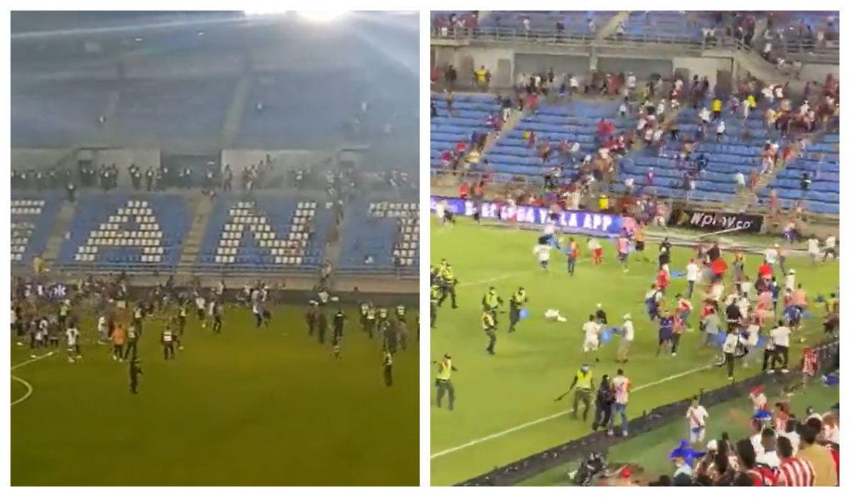 Enfrentamientos de hinchas Union vs Junior