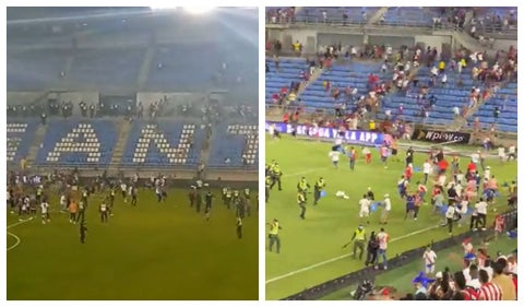 Enfrentamientos de hinchas Union vs Junior