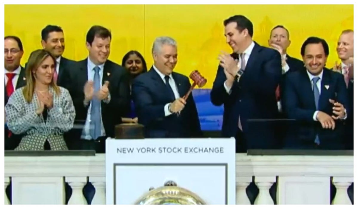 Iván Duque tocó la campana en Bolsa de Nueva York