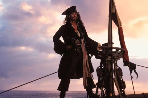 Jack Sparrow en Piratas del Caribe