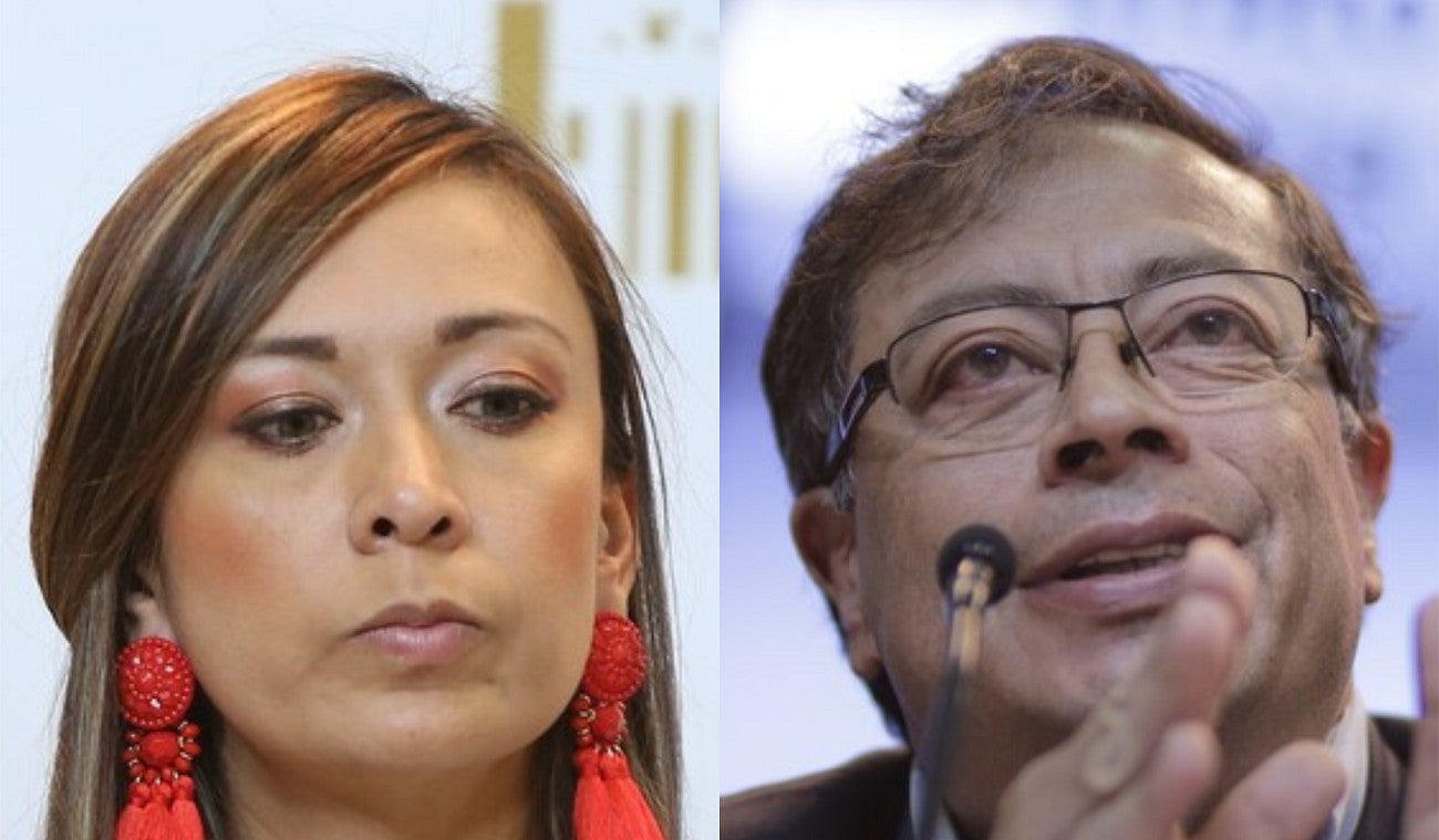 Katherine Miranda y Gustavo Petro