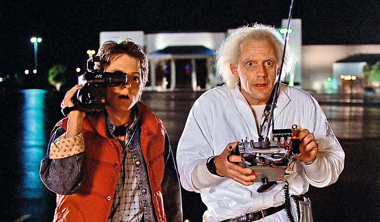 Christopher Lloyd en su papel como el Doc Brown