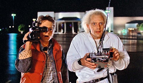 Christopher Lloyd en su papel como el Doc Brown