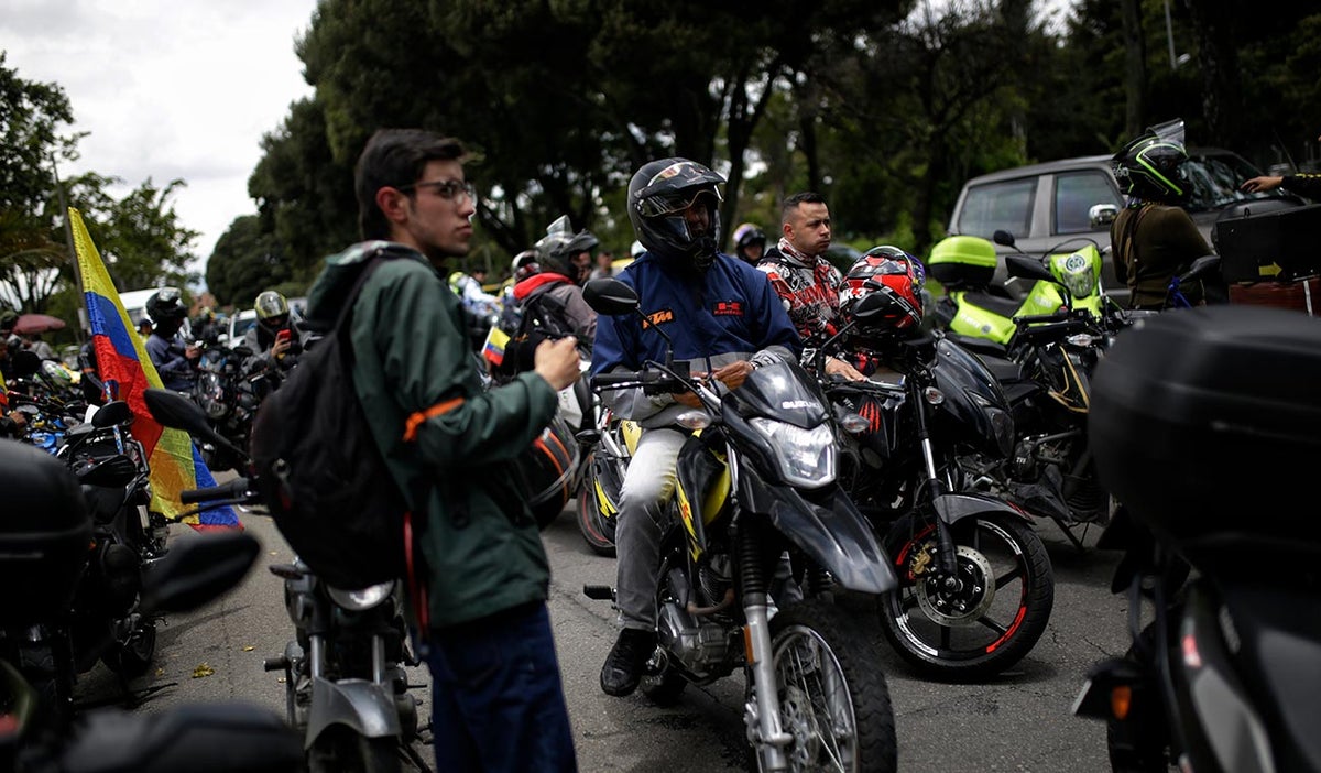 Protesta de motociclistas en Bogotá