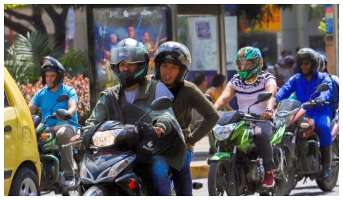 Parrillero en moto en Bogotá