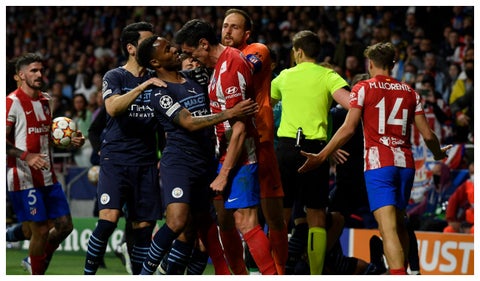 Pelea del Atlético de Madrid y Manchester City