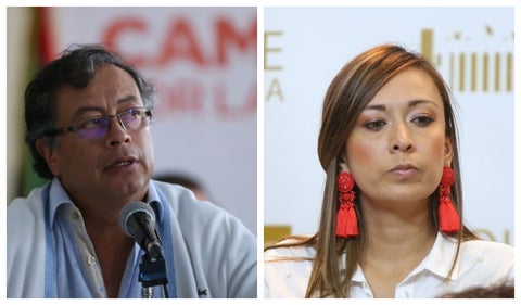 Gustavo Petro y Katherine Miranda