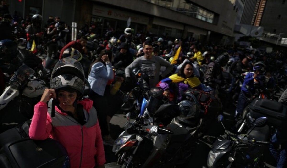 Protesta de motociclistas en Bogotá
