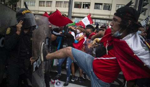 Protestas en Perú contra gobierno de Pedro Castillo
