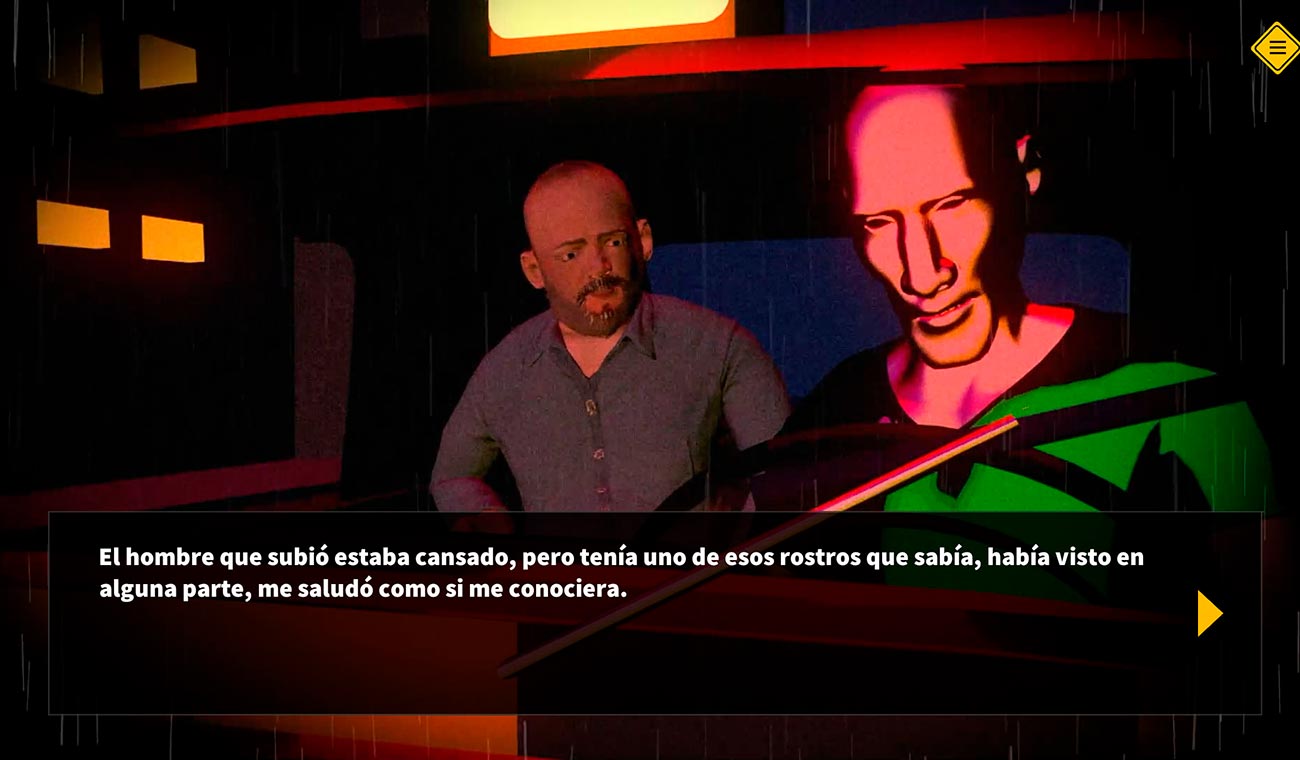 Santiago Rivas en el videojuego Pasajeros