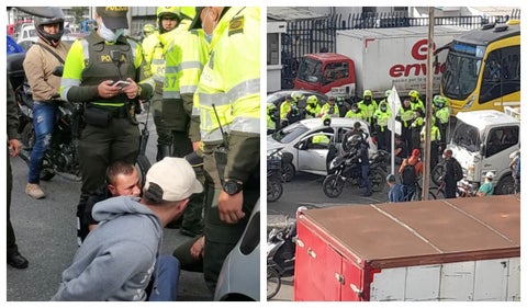 Sujetos capturados por robar en Bogotá