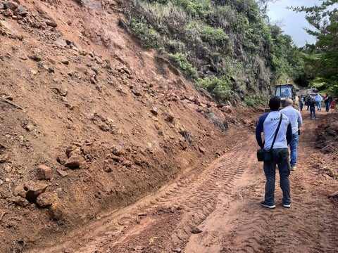 Afectaciones por derrumbes y las lluvias en Antioquia.