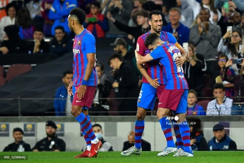 Barcelona en su triunfo ante Mallorca