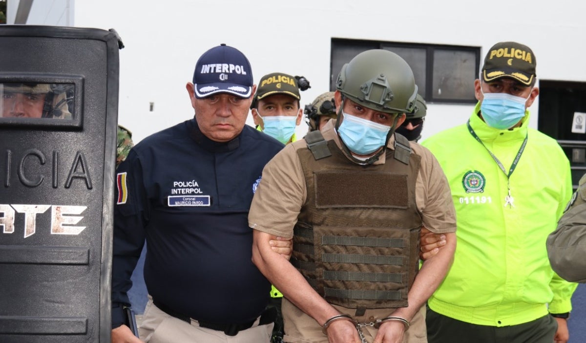 Alias Otoniel cuando era extraditado a Estados Unidos