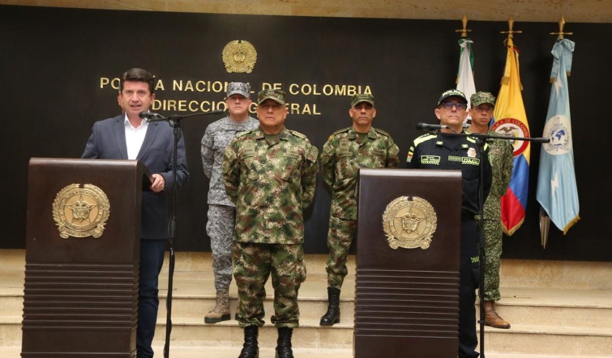 Diego Molano, ministro de Defensa, entrega balance de elecciones Colombia