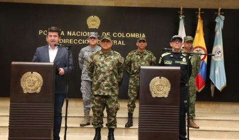 Diego Molano, ministro de Defensa, entrega balance de elecciones Colombia