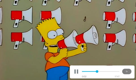 Bart Simpson notas de voz en WhatsApp