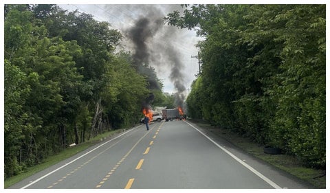 Buses quemados por el Clan del Golfo